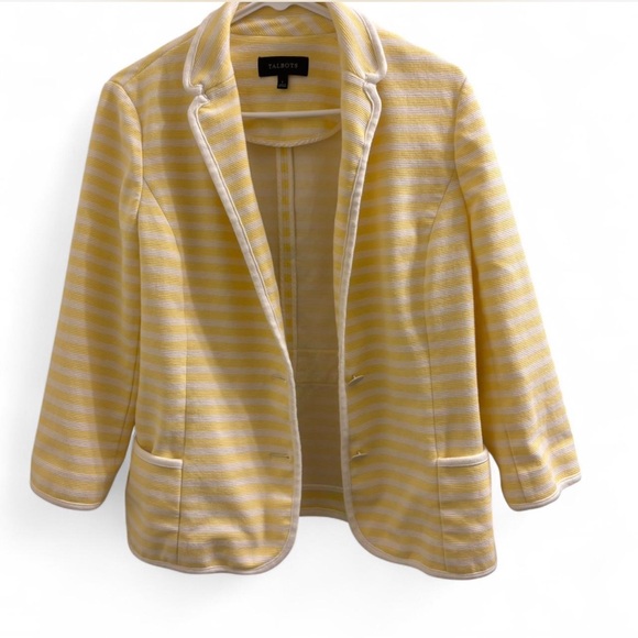 Yellow Striped Women's Nautical Jacket - Picture 2 of 6
